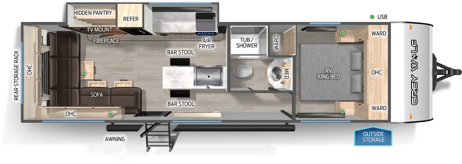 Cherokee Black Label 27LHBL Floorplan